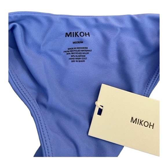 NEW Mikoh Papara Bikini Bottom Minimal Coverage High Leg in Periwinkle Medium - Picture 6 of 7